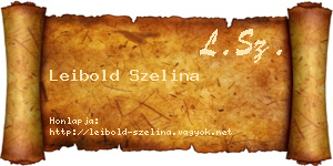 Leibold Szelina névjegykártya